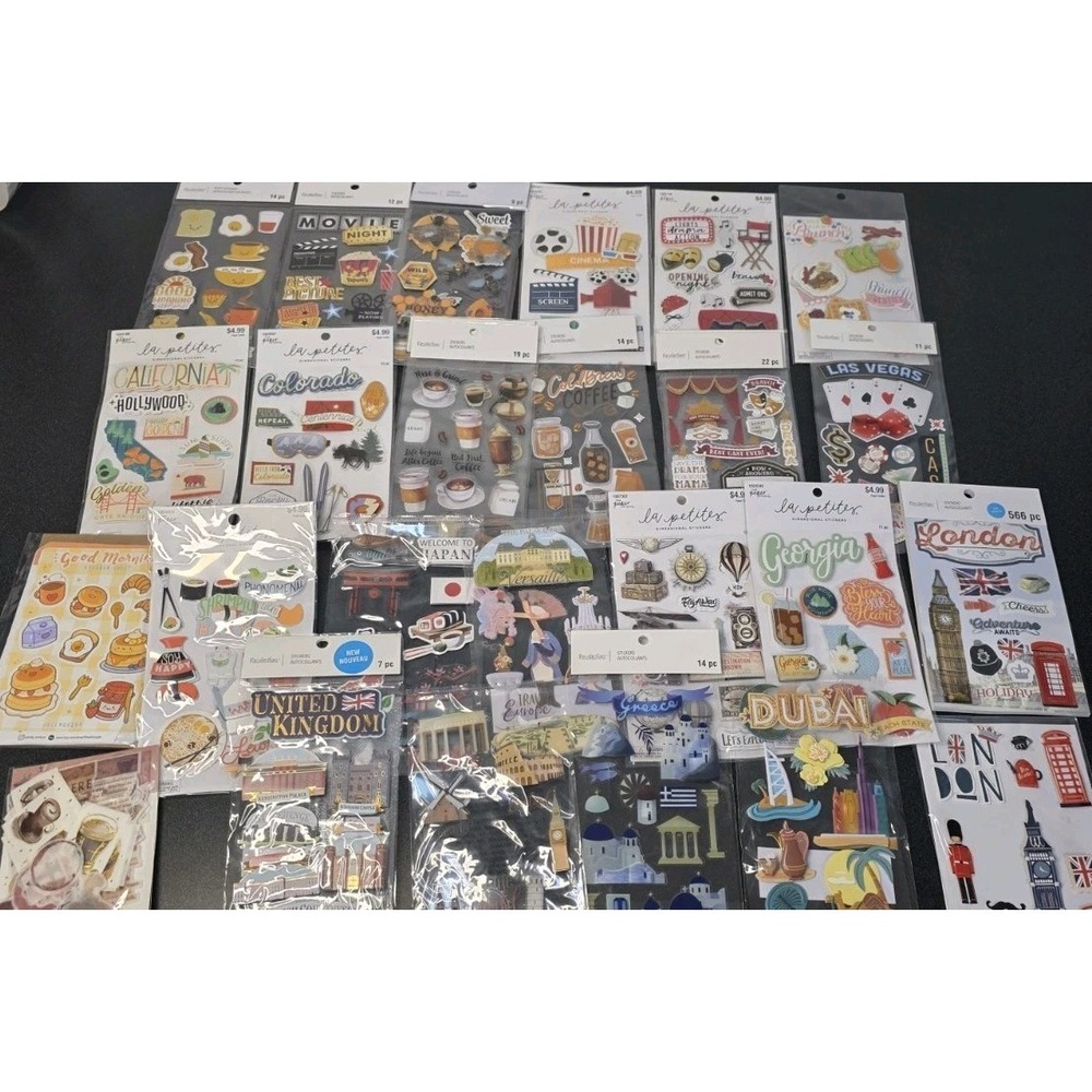 29pks NEW Recollections Scrapbooking Stickers Crafts‎ Dyi Travel Destinations